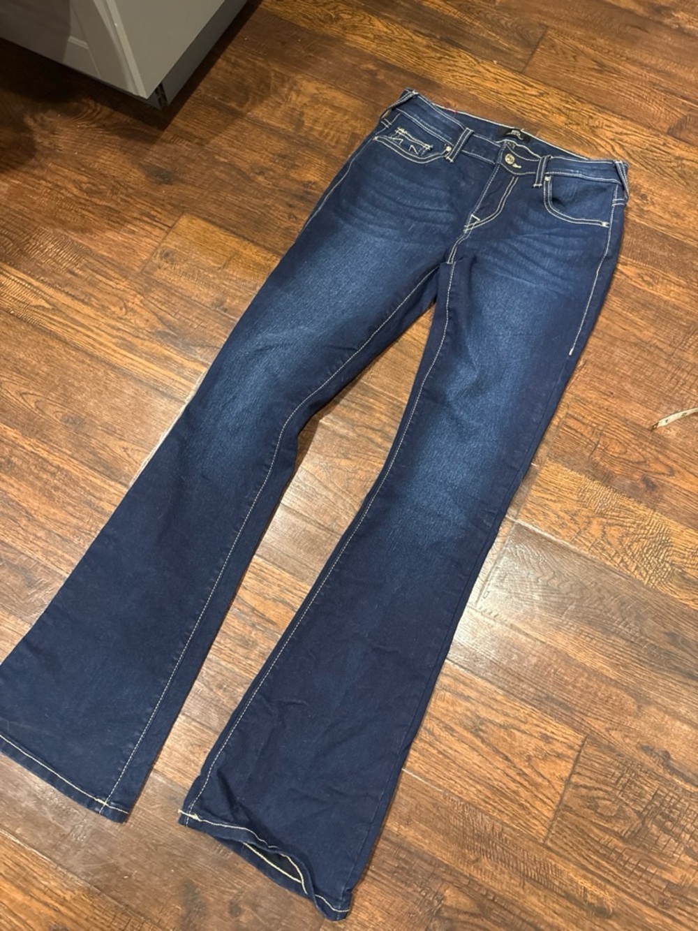 True Religion Women's Dark Blue Flared Jeans